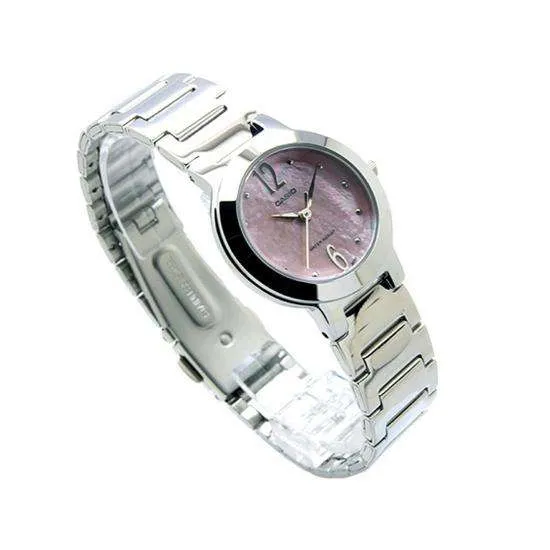 Casio LTP-1191A-4A1 Silver/Pink Stainless Steel Watch for Women