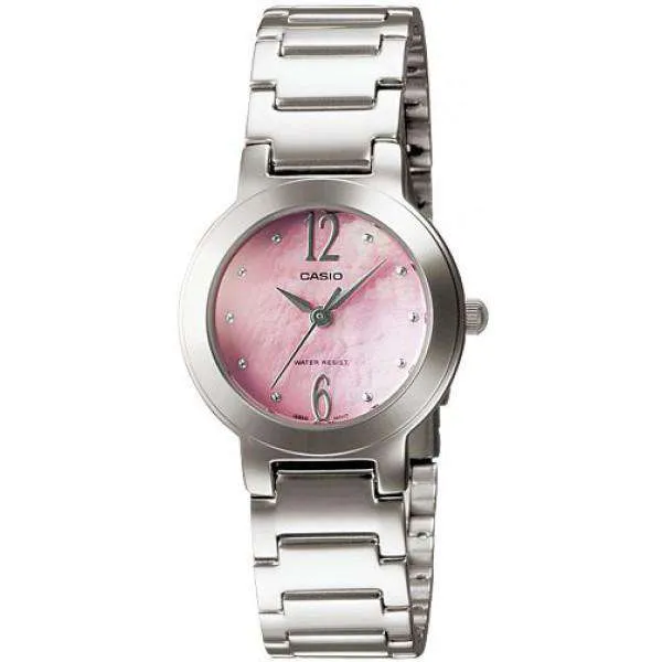 Casio LTP-1191A-4A1 Silver/Pink Stainless Steel Watch for Women