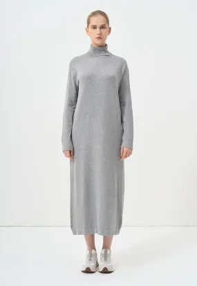 Choice Turtleneck Basic Maxi Dress Grey