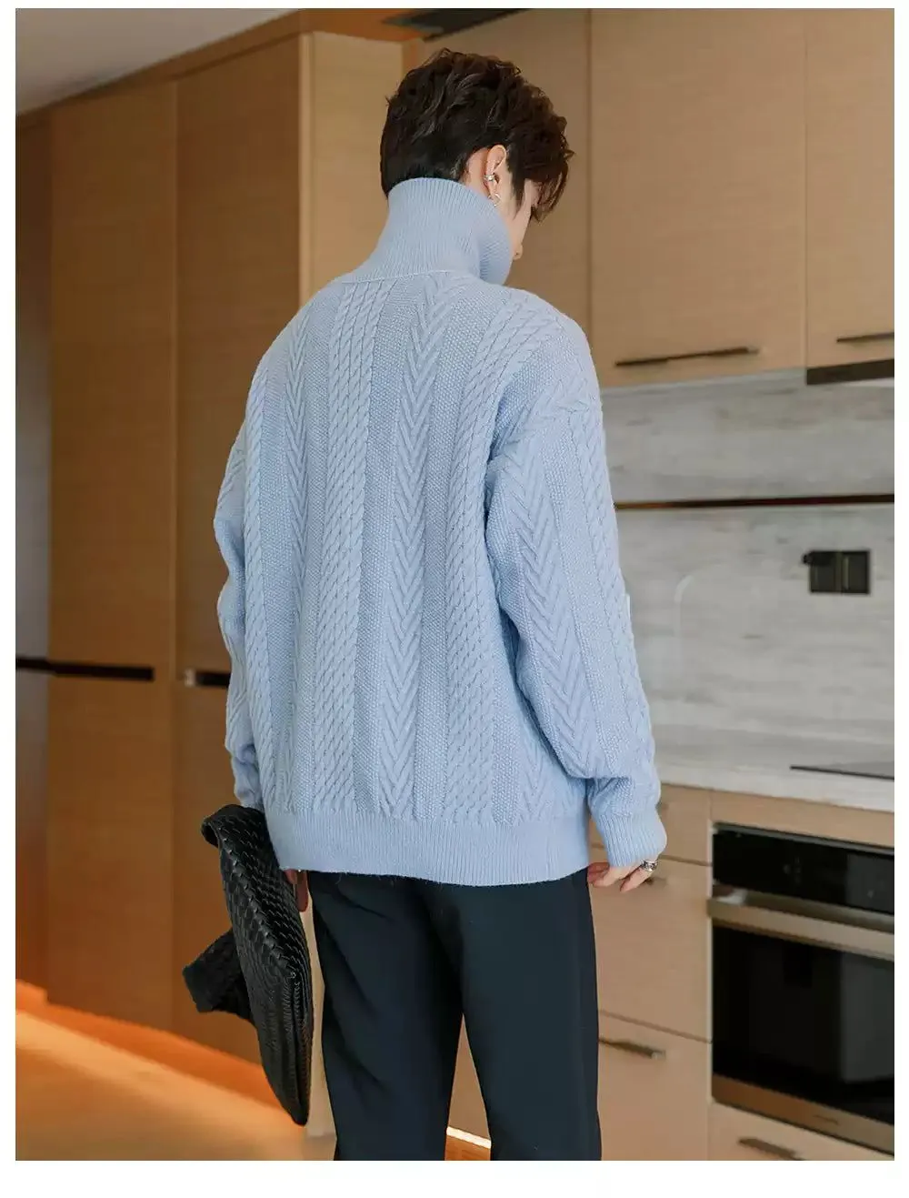 Chuan Cable Knit Cozy Fit Turtleneck