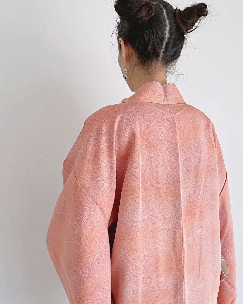 Coral Pink Haori Kimono Jacket