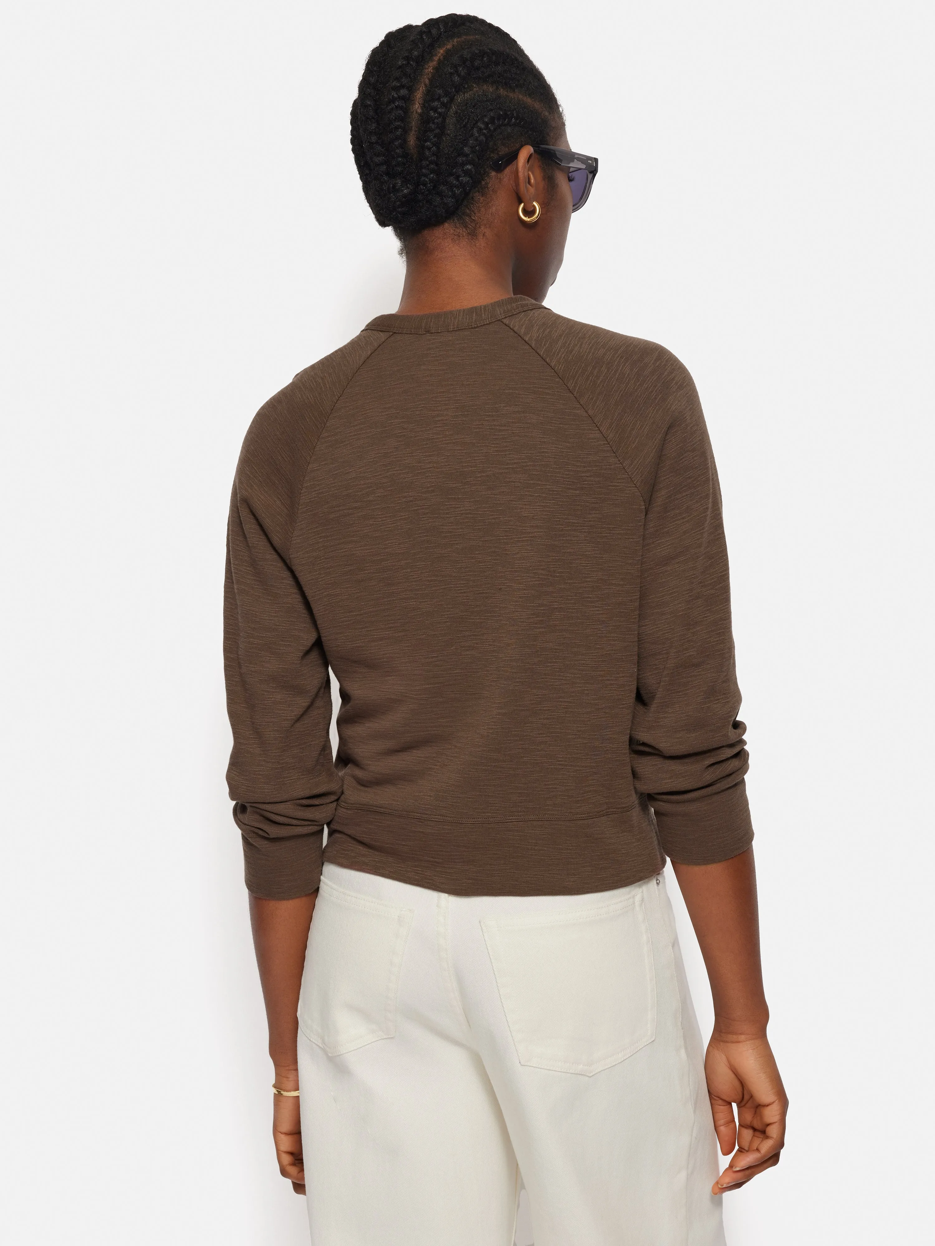 Cotton Luxe Cardigan | Brown