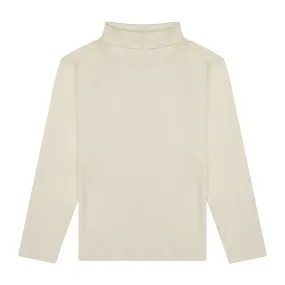 Cream Pima Cotton Turtleneck