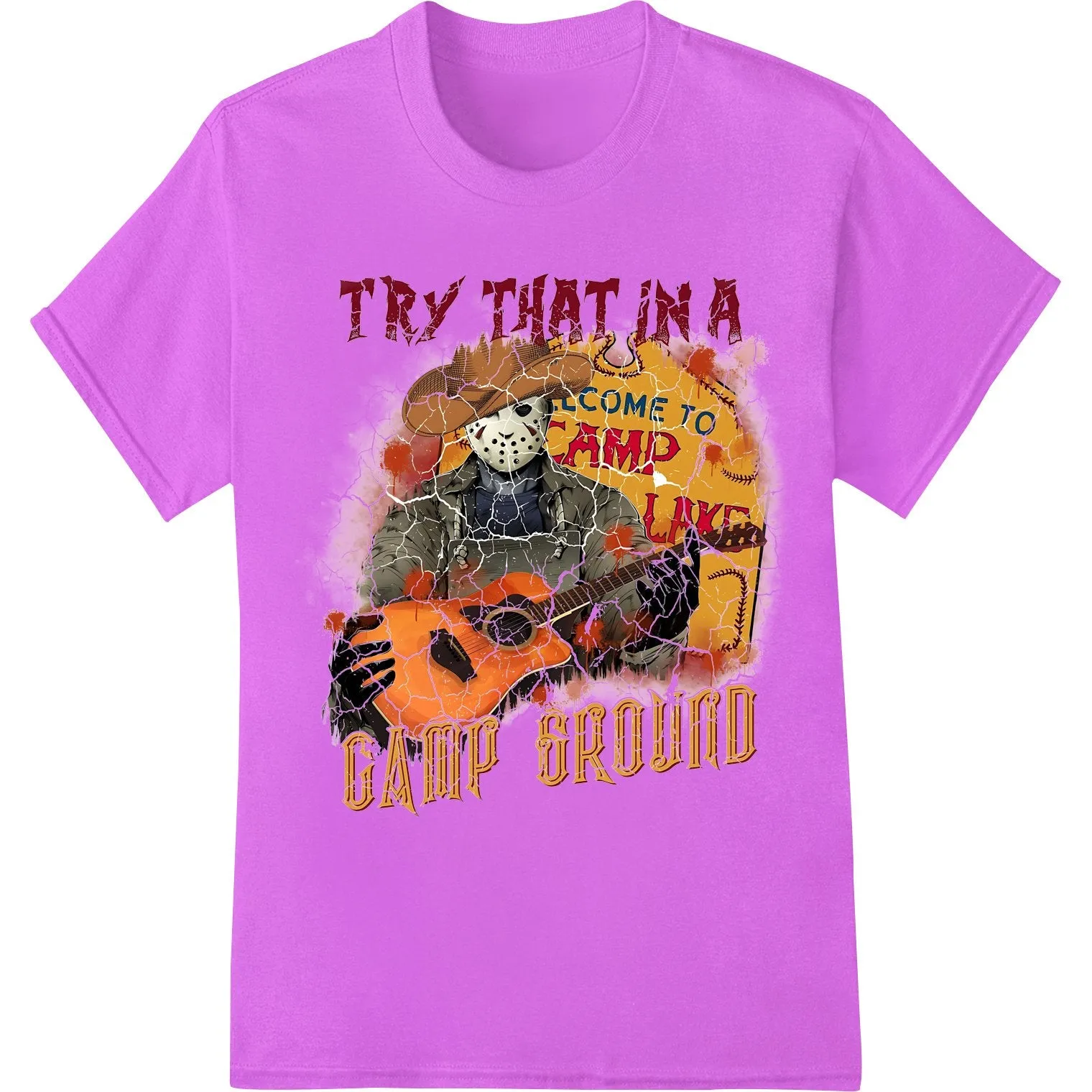 Dare to Camp: Edgy Skull DTF Print Heat Transfer