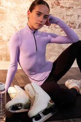 Desire Half-Zip Top in Amethyst