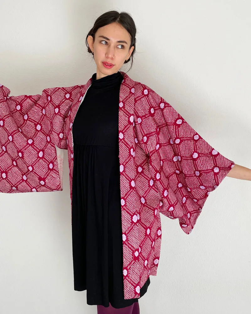 Diamonds Shibori Haori Kimono Jacket