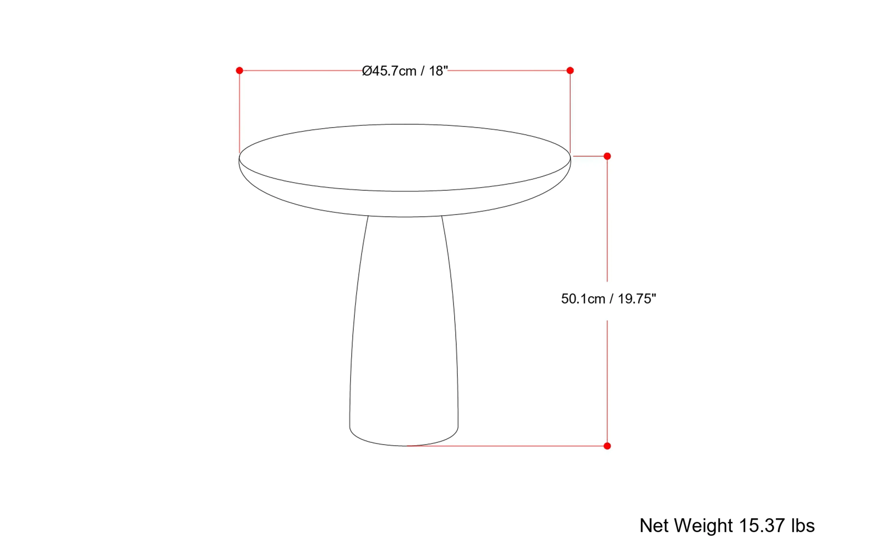 Dominique Cast Aluminum Side Table