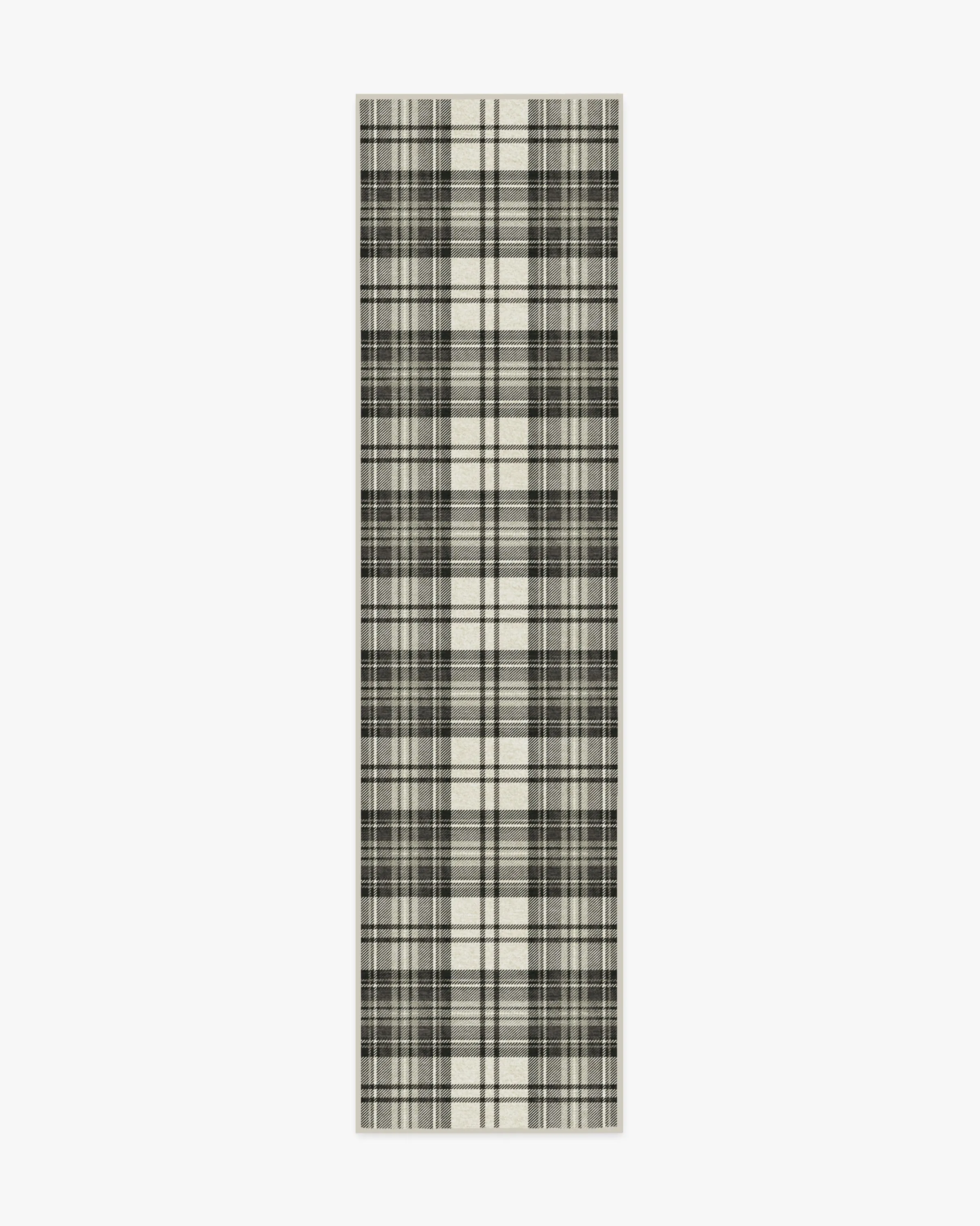 Dress Stewart Tartan Black & Ivory Rug