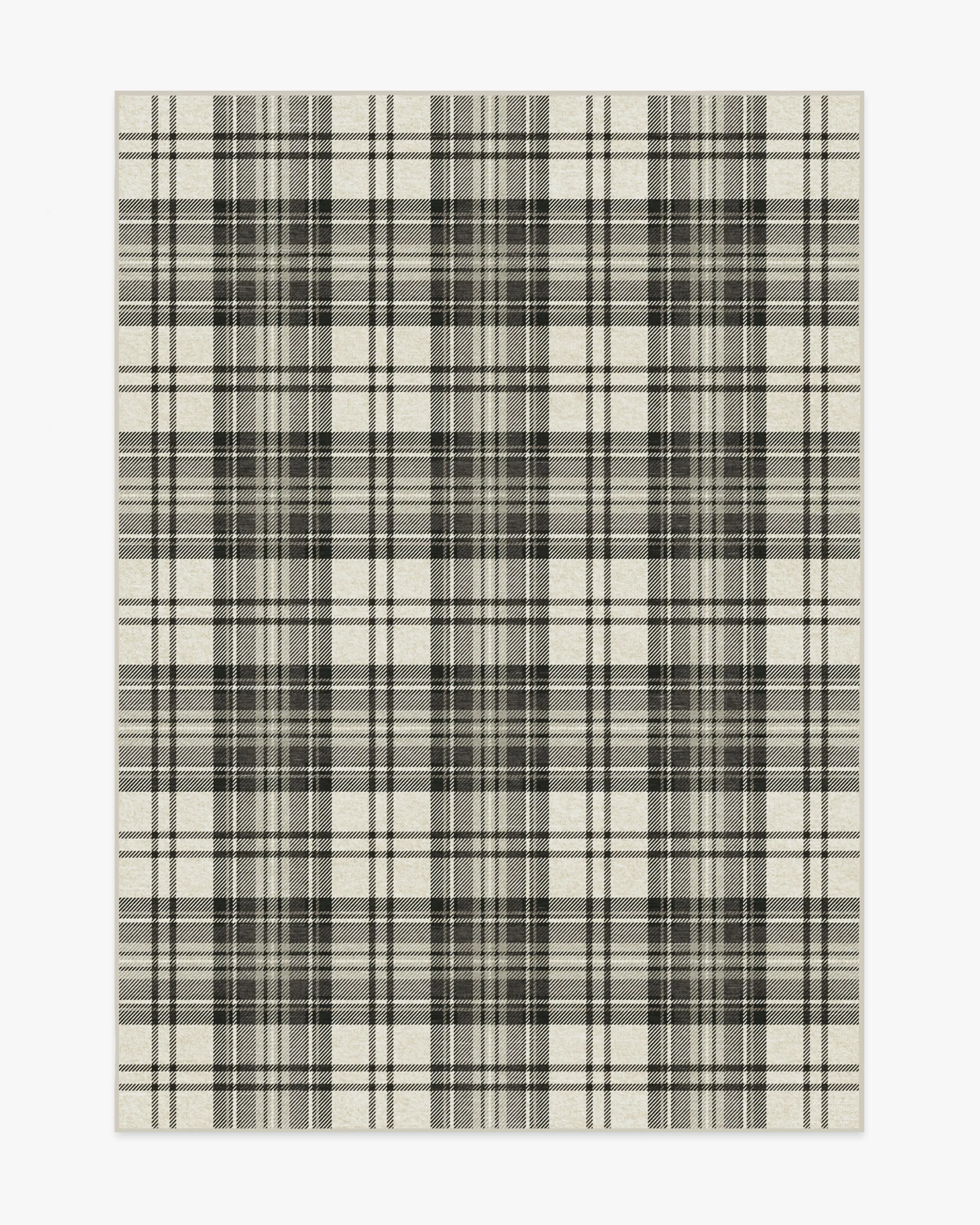 Dress Stewart Tartan Black & Ivory Rug