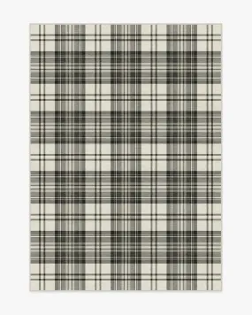 Dress Stewart Tartan Black & Ivory Rug