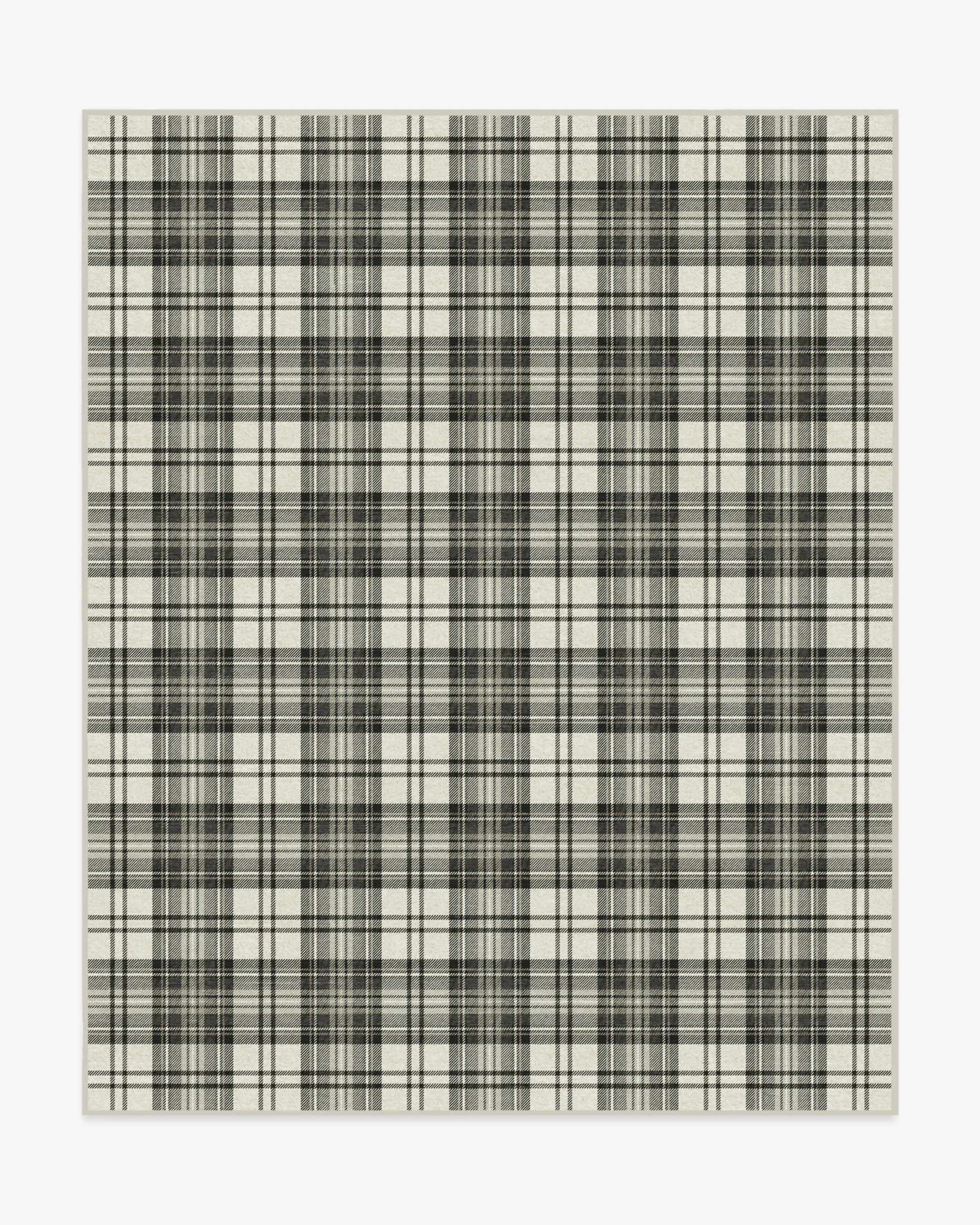 Dress Stewart Tartan Black & Ivory Rug