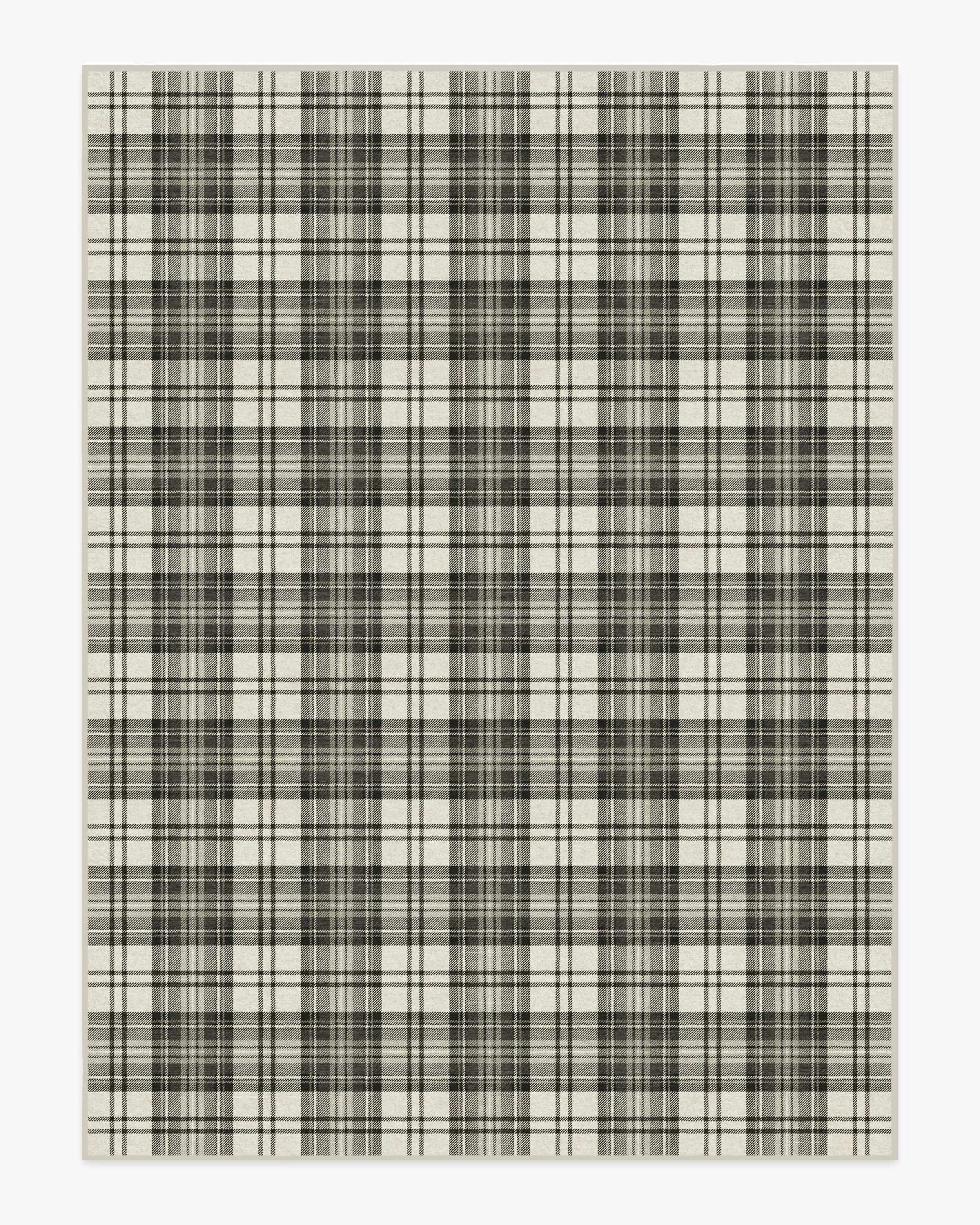 Dress Stewart Tartan Black & Ivory Rug