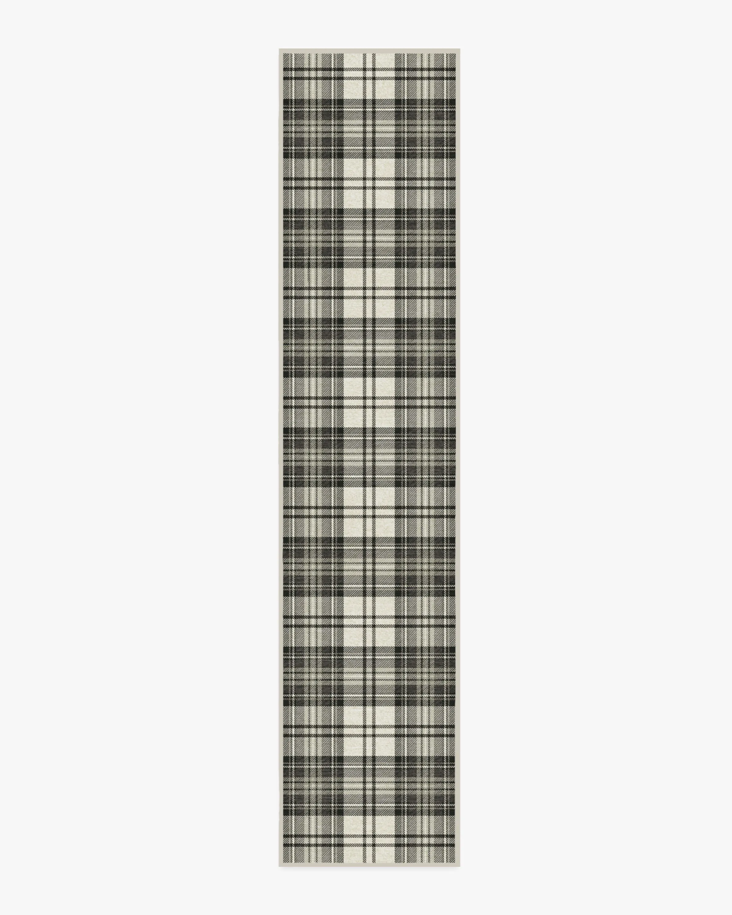 Dress Stewart Tartan Black & Ivory Rug