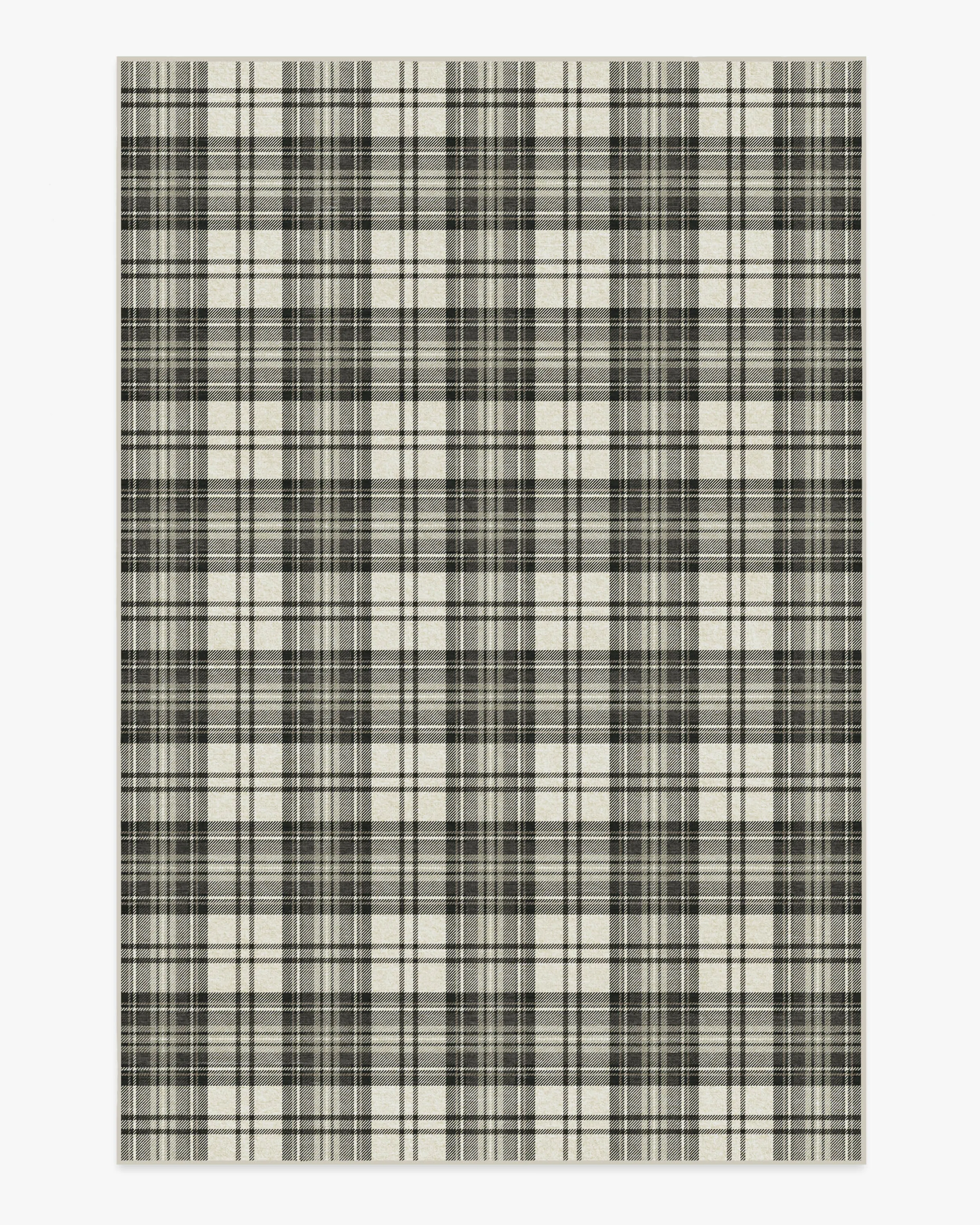 Dress Stewart Tartan Black & Ivory Rug