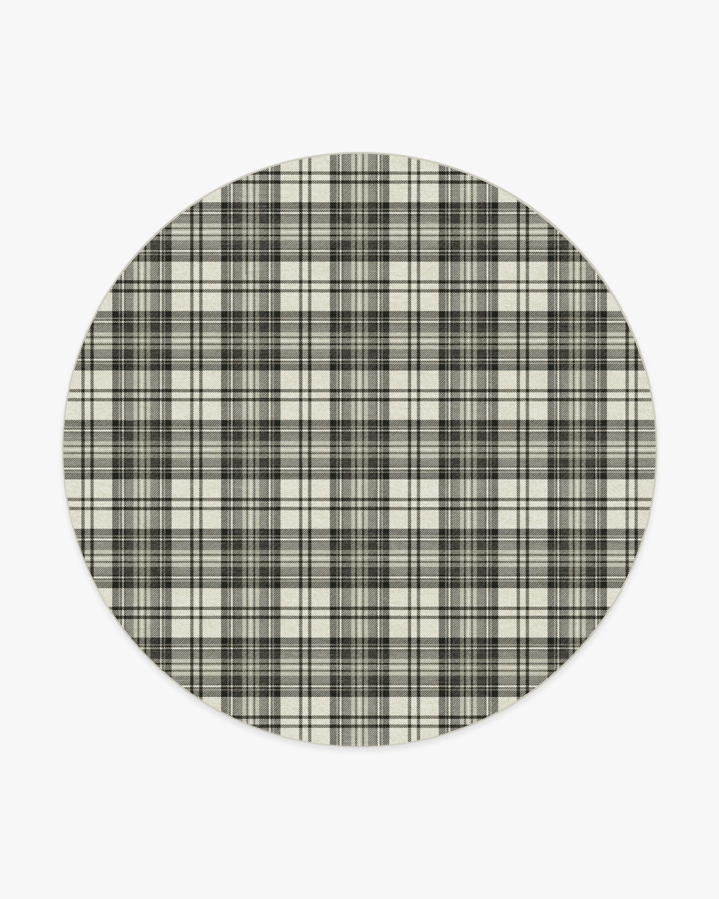 Dress Stewart Tartan Black & Ivory Rug