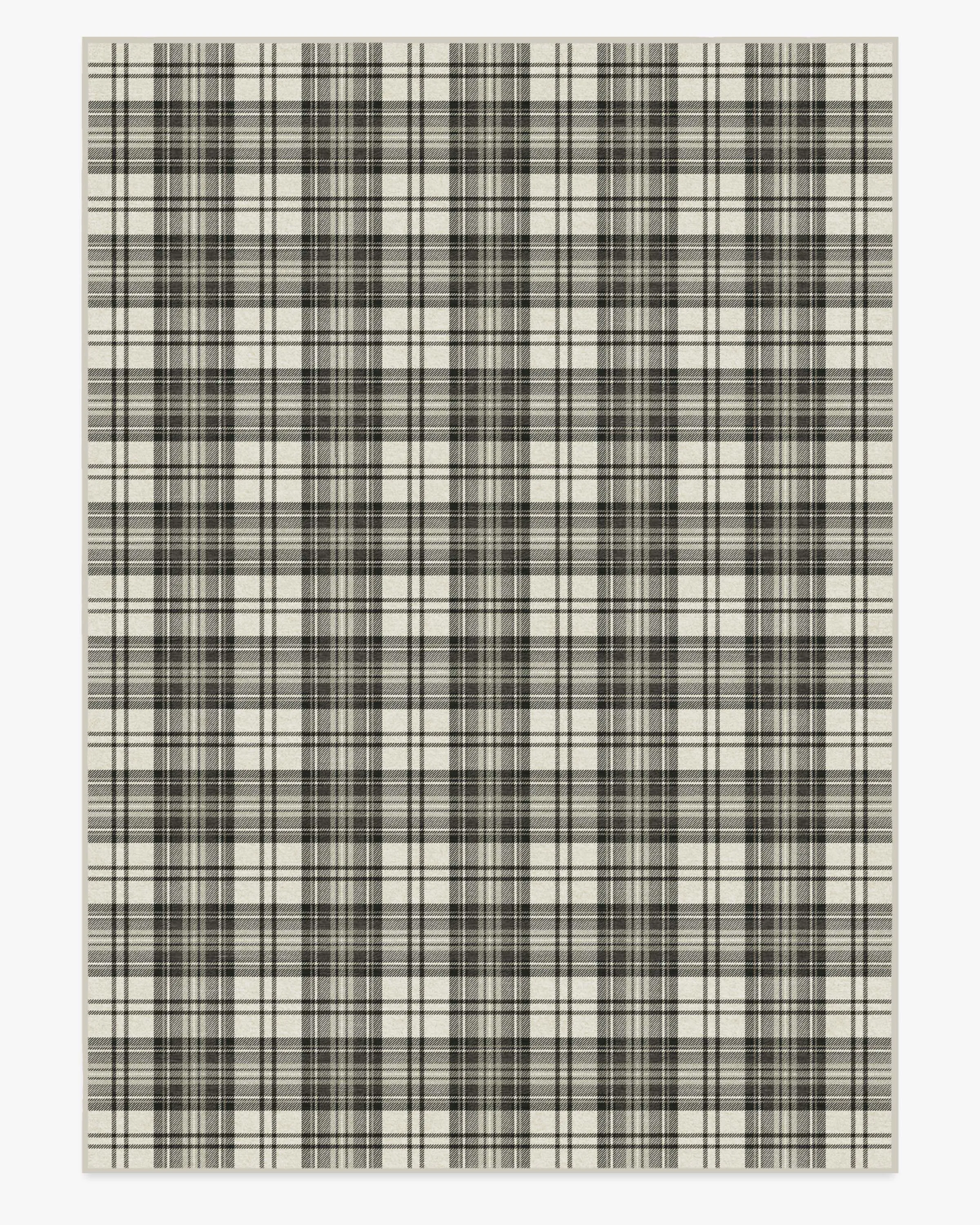 Dress Stewart Tartan Black & Ivory Rug