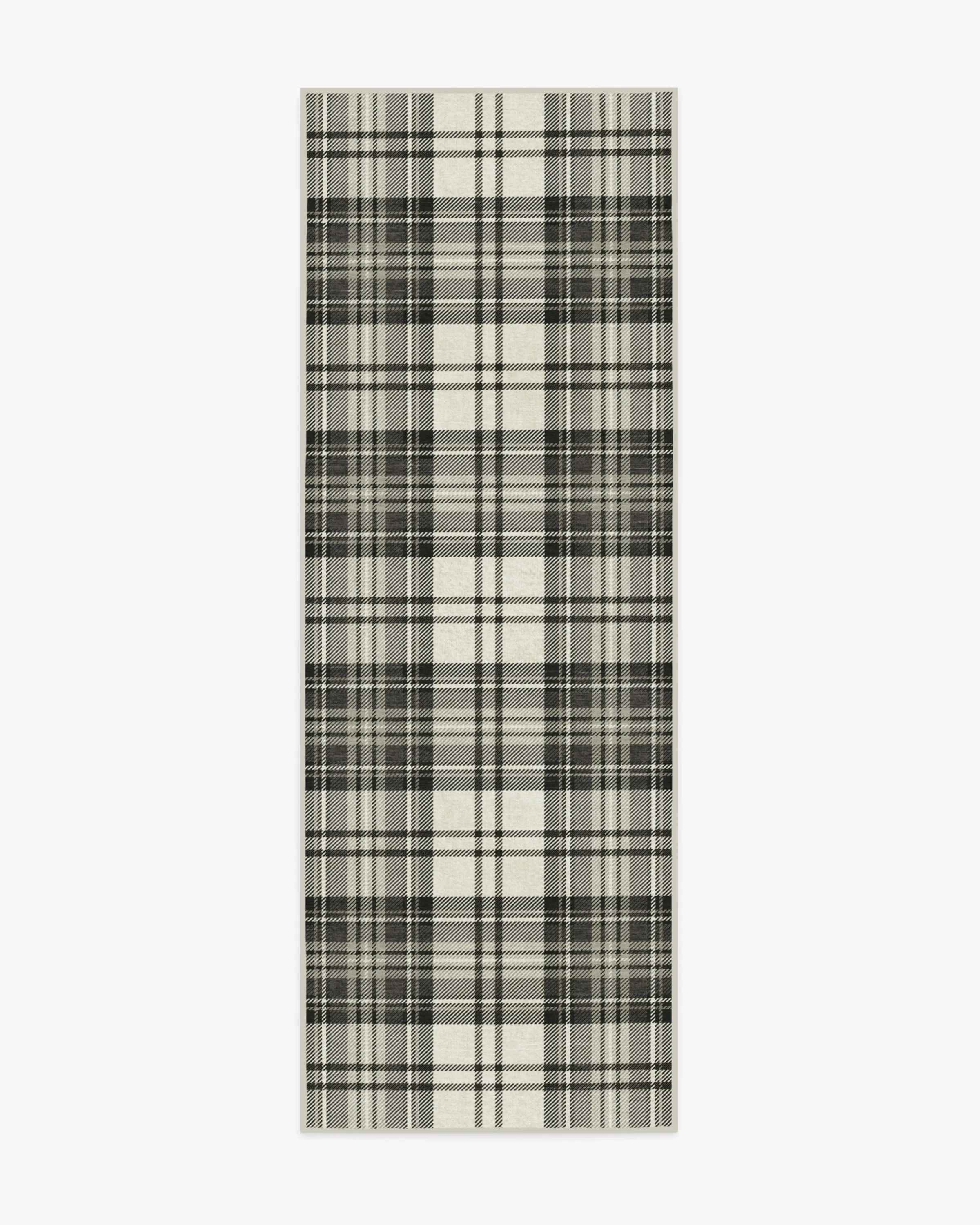 Dress Stewart Tartan Black & Ivory Rug