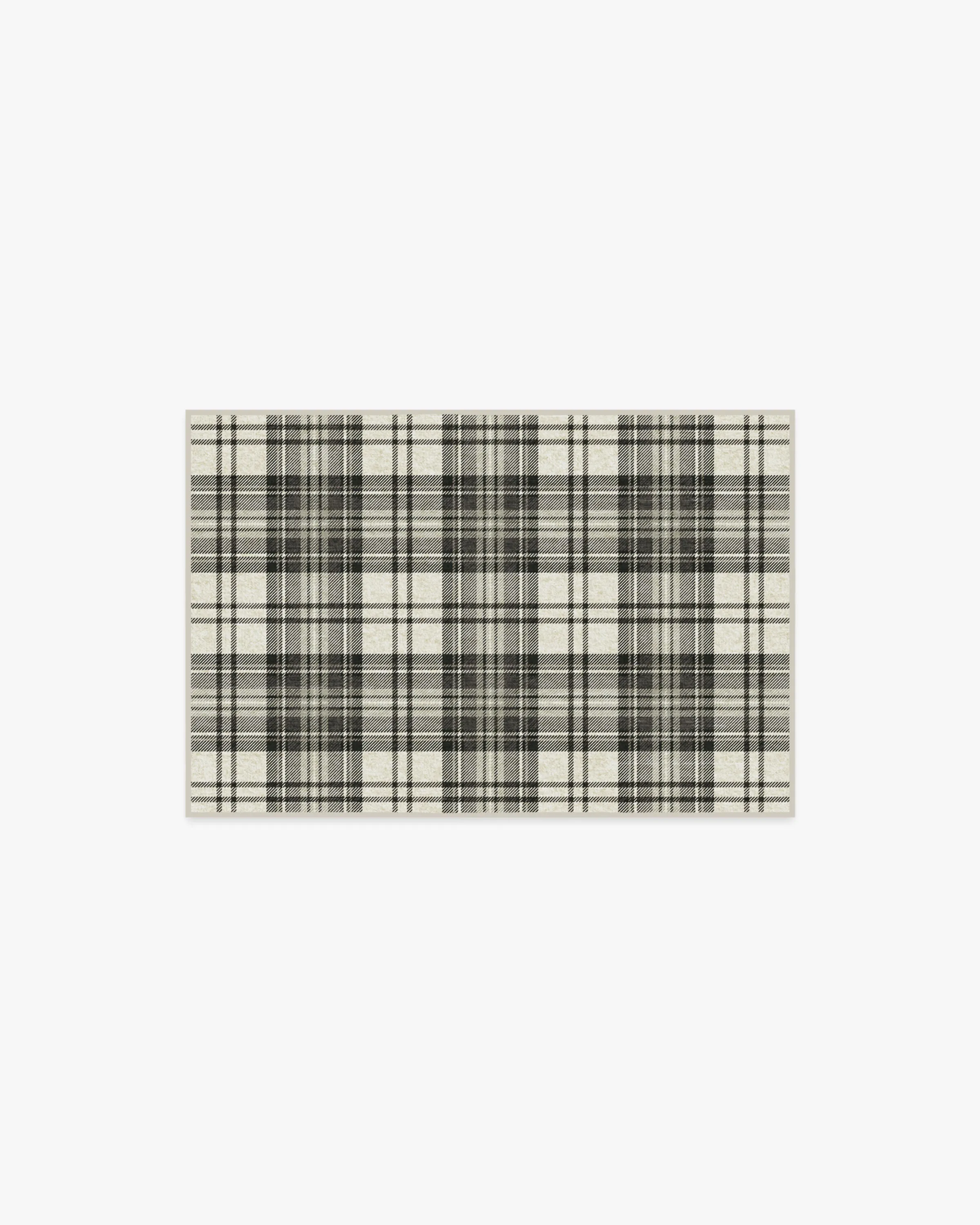 Dress Stewart Tartan Black & Ivory Rug