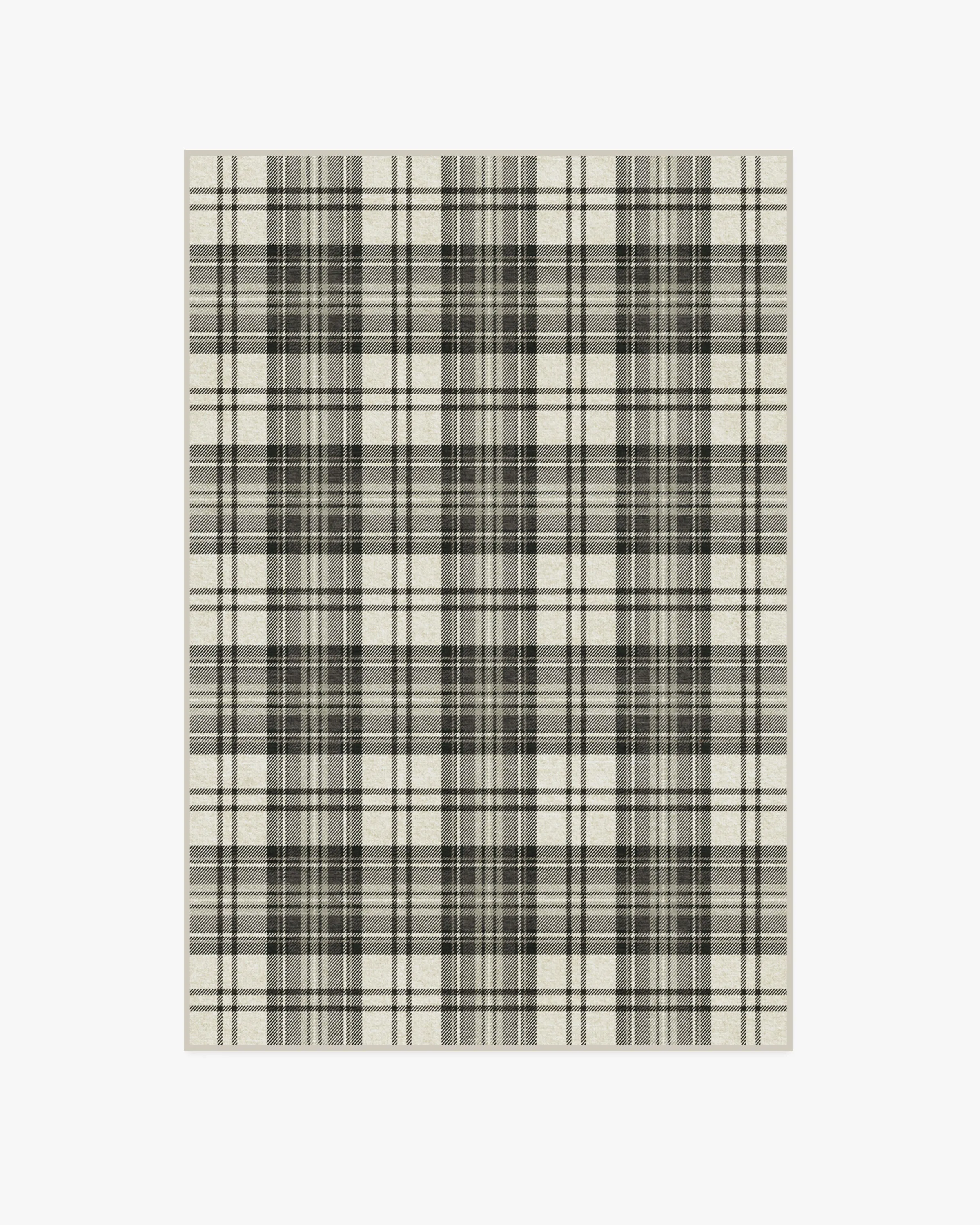 Dress Stewart Tartan Black & Ivory Rug