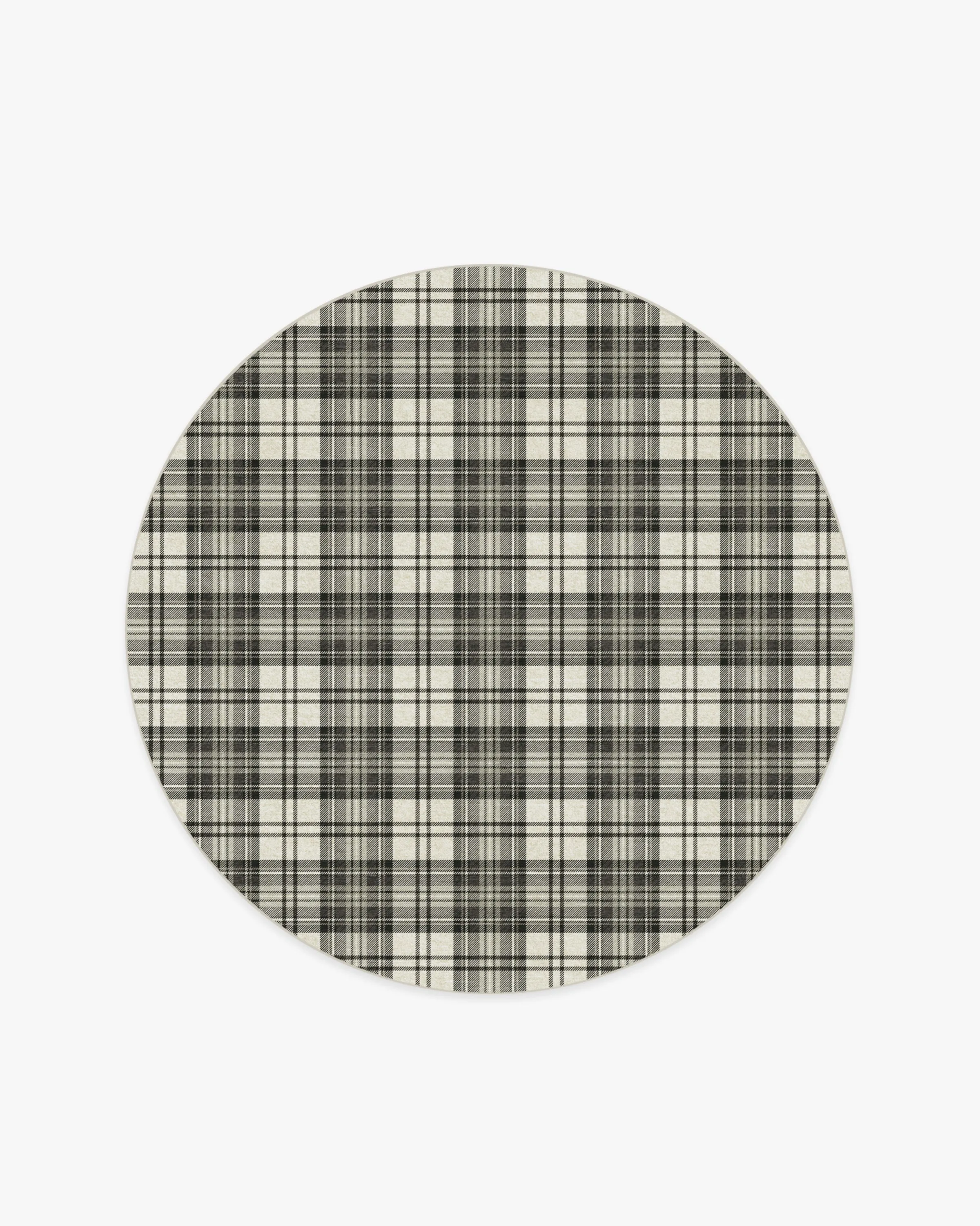 Dress Stewart Tartan Black & Ivory Rug