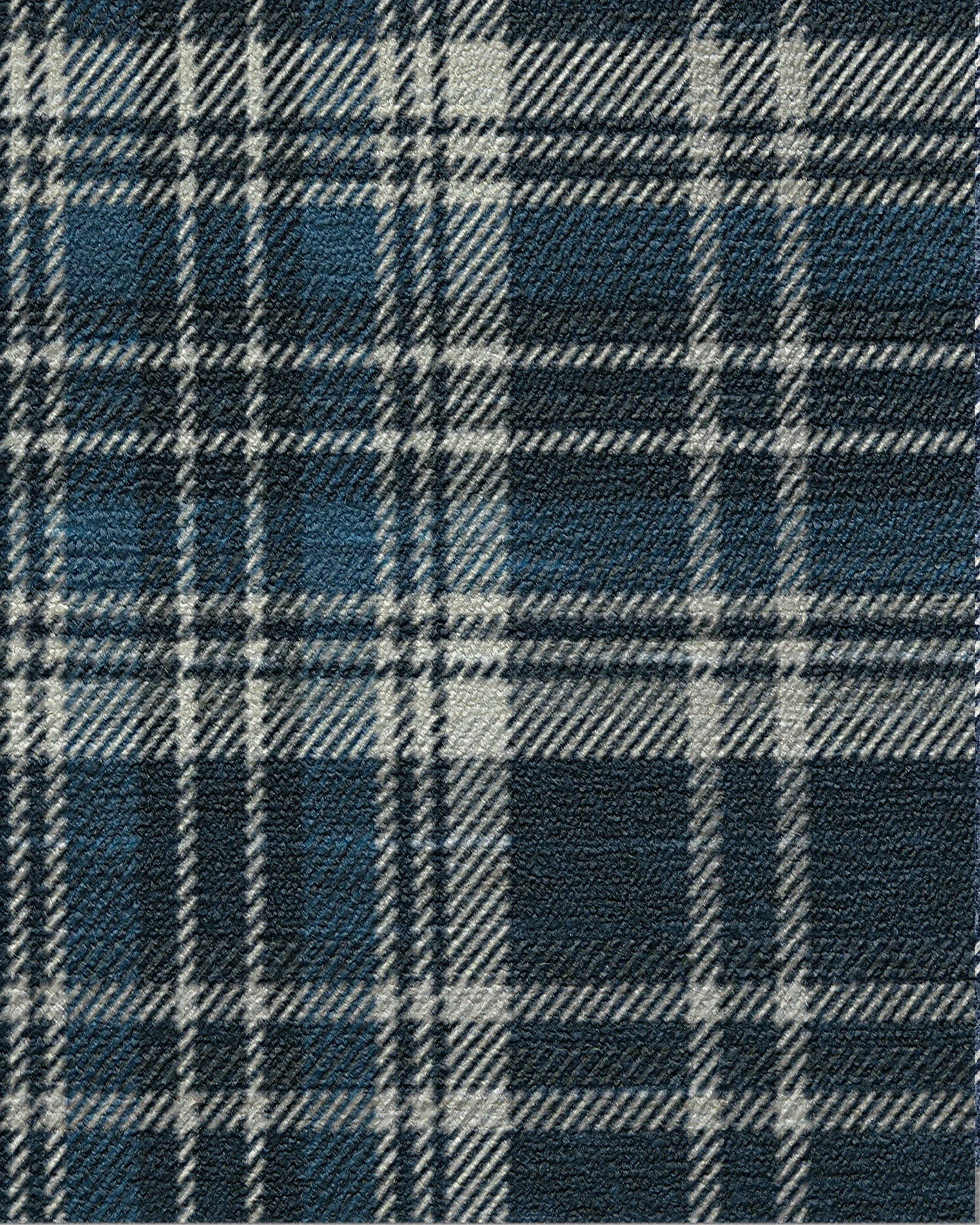 Dress Stewart Tartan Navy Tufted Rug