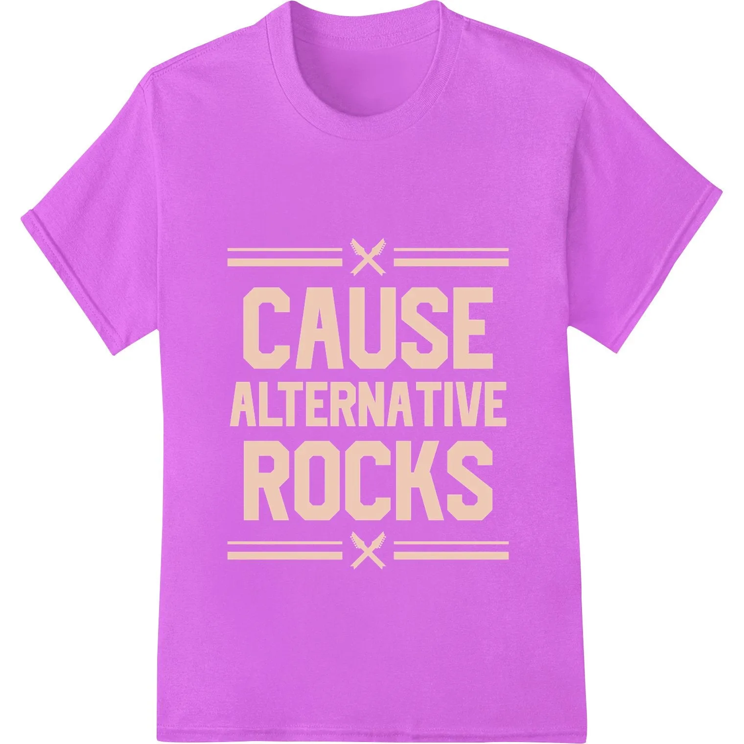 Edgy 'CAUSE ALTERNATIVE ROCKS' DTF Print Heat Transfer