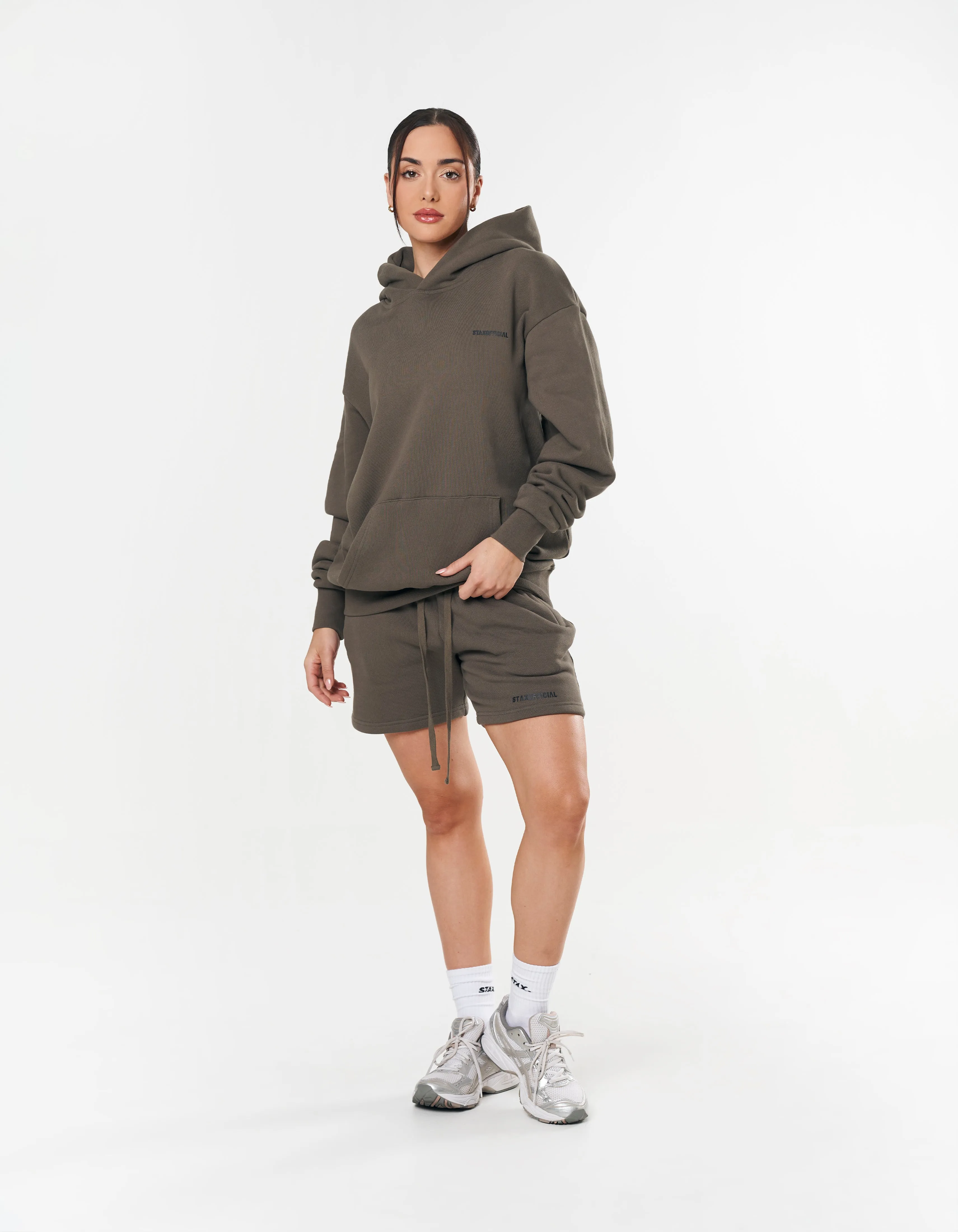 Elements Hoodie Bark - Brown