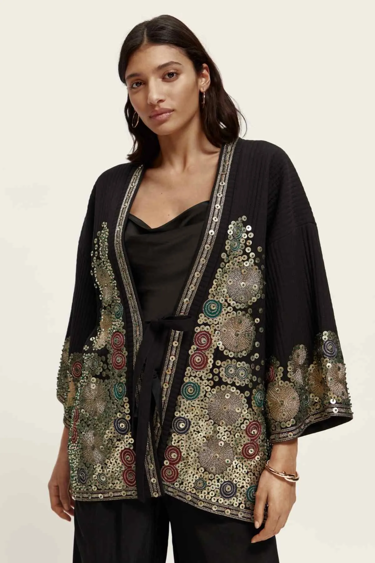 EMBROIDERED KIMONO JACKET EVENING