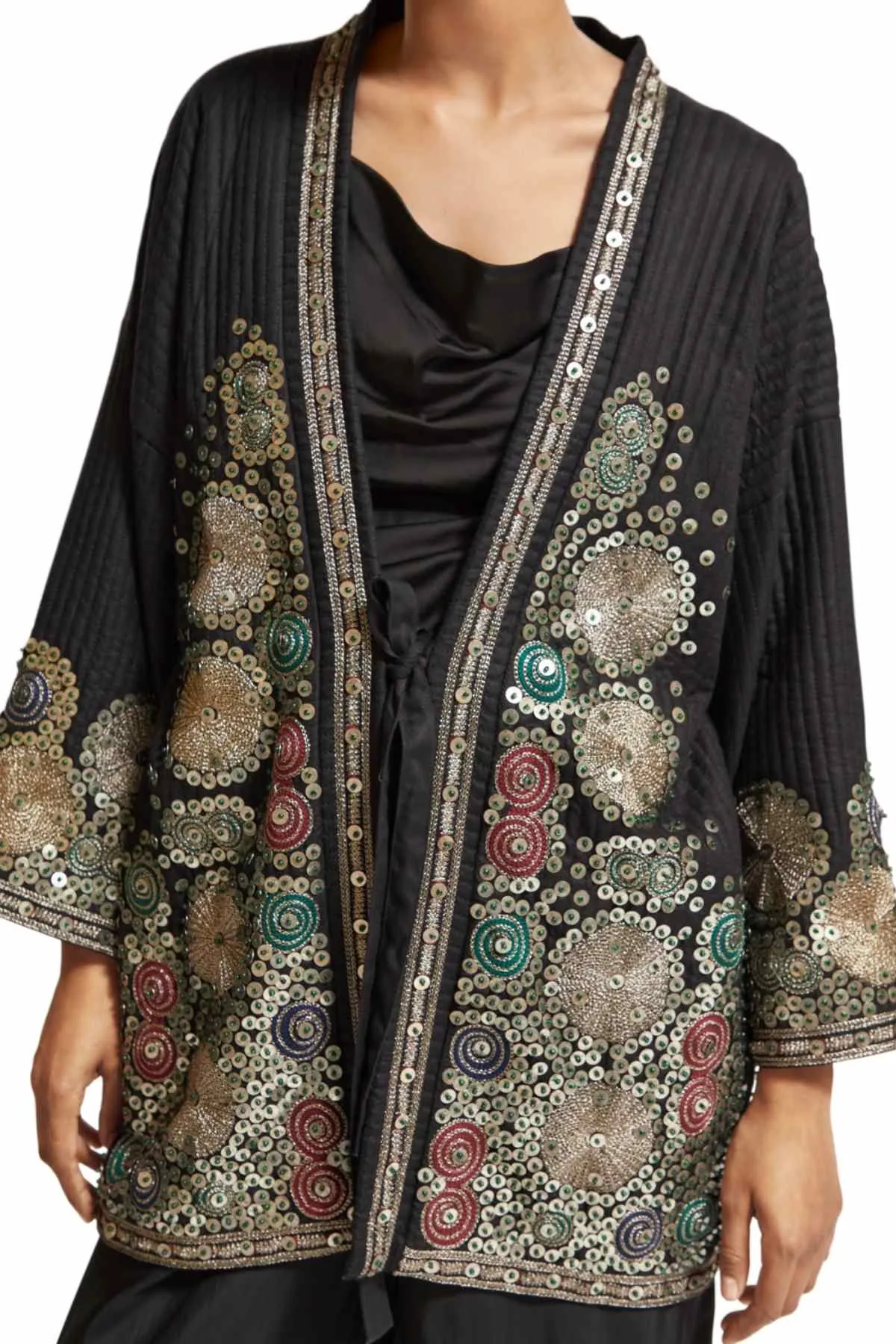 EMBROIDERED KIMONO JACKET EVENING