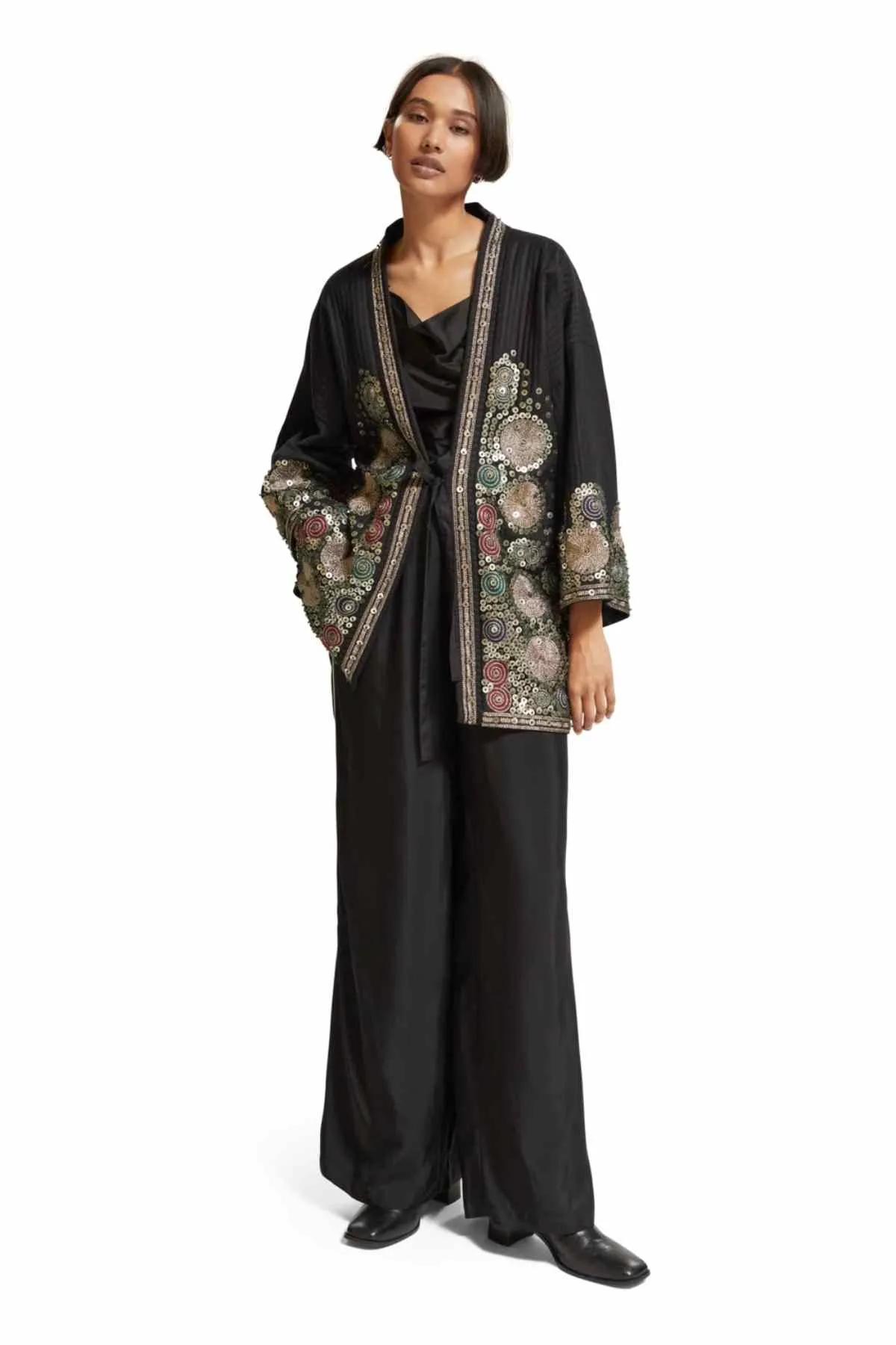 EMBROIDERED KIMONO JACKET EVENING