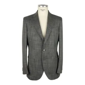 Emilio Romanelli Gray Wool Men Jacket