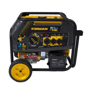 Firman H08051 10000/8000 Watt 120/240V 30/50A Electric Start Gas or Propane Dual Fuel Portable Generator CARB Certified