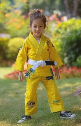 FLUORY BJJF32 JIU JITSU GI JUNIOR SIZE XXXS-XL YELLOW