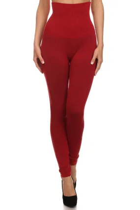 French Terry Lined Compression Control Top Leggings