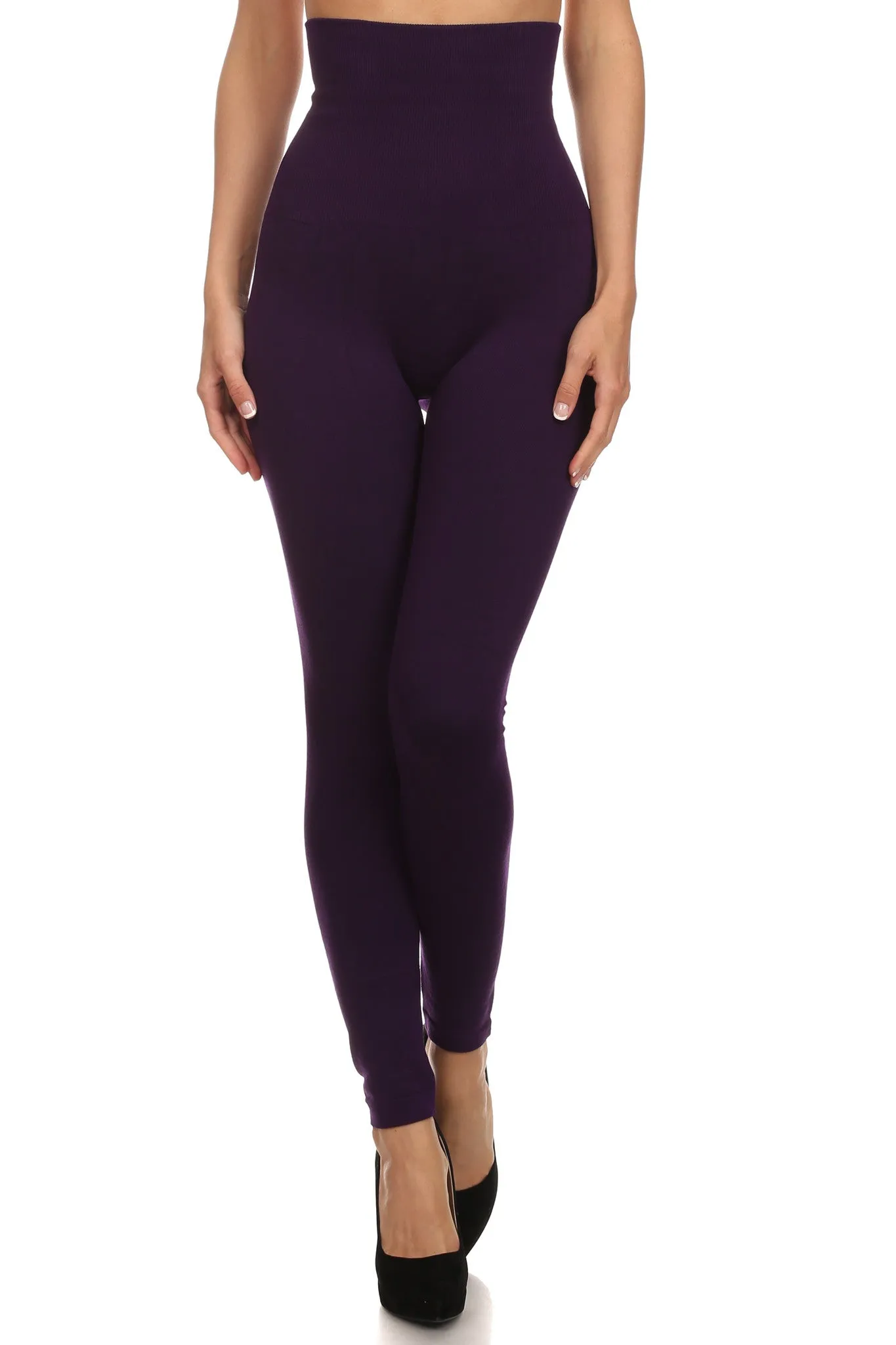 French Terry Lined Compression Control Top Leggings