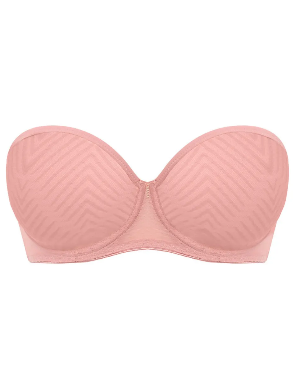 Freya Tailored Underwire Strapless Molded Bra, Ash Rose | Pink Strapless Bra by Freya