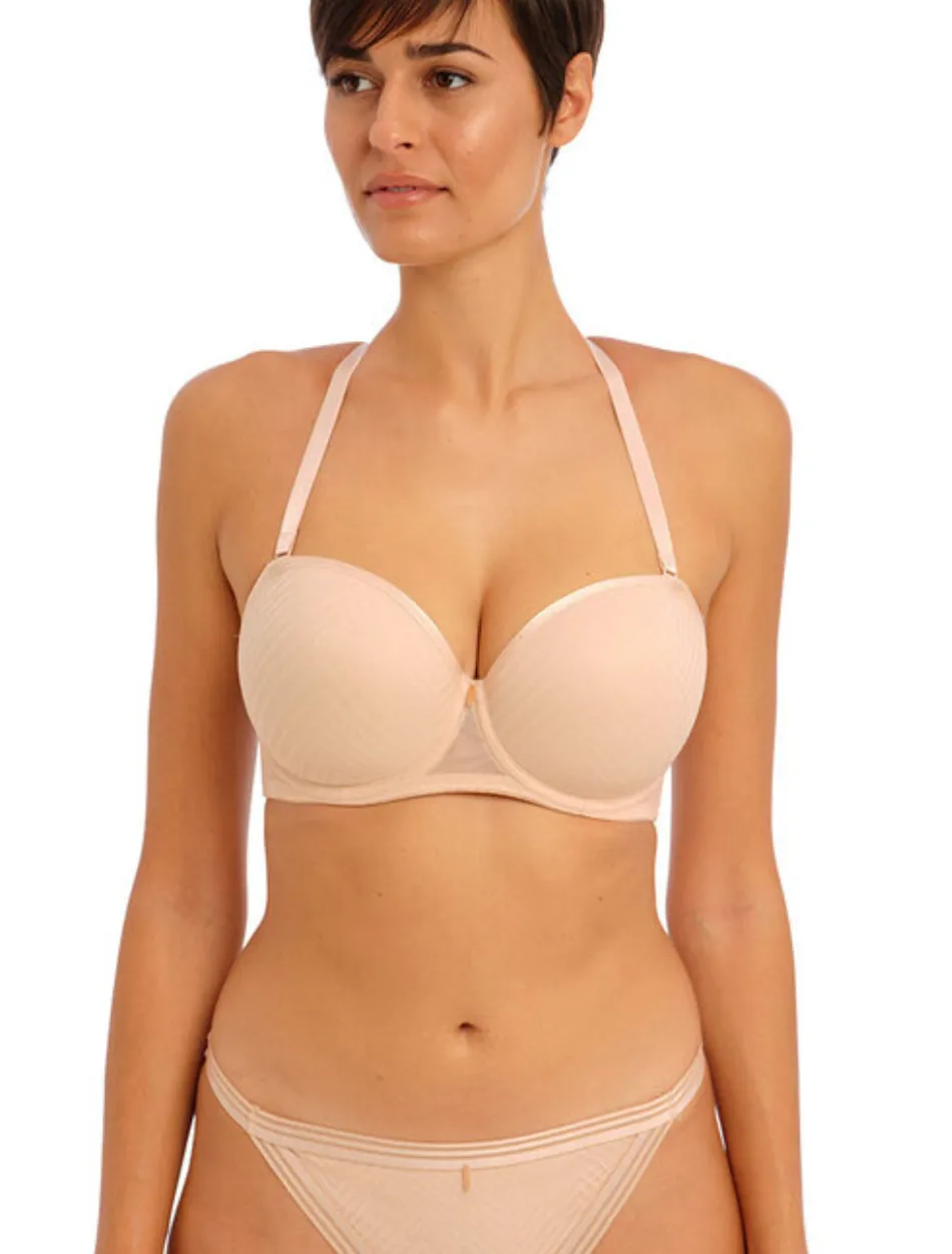 Freya Tailored Underwire Strapless Molded Bra, Natural Beige | Beige Strapless Bra