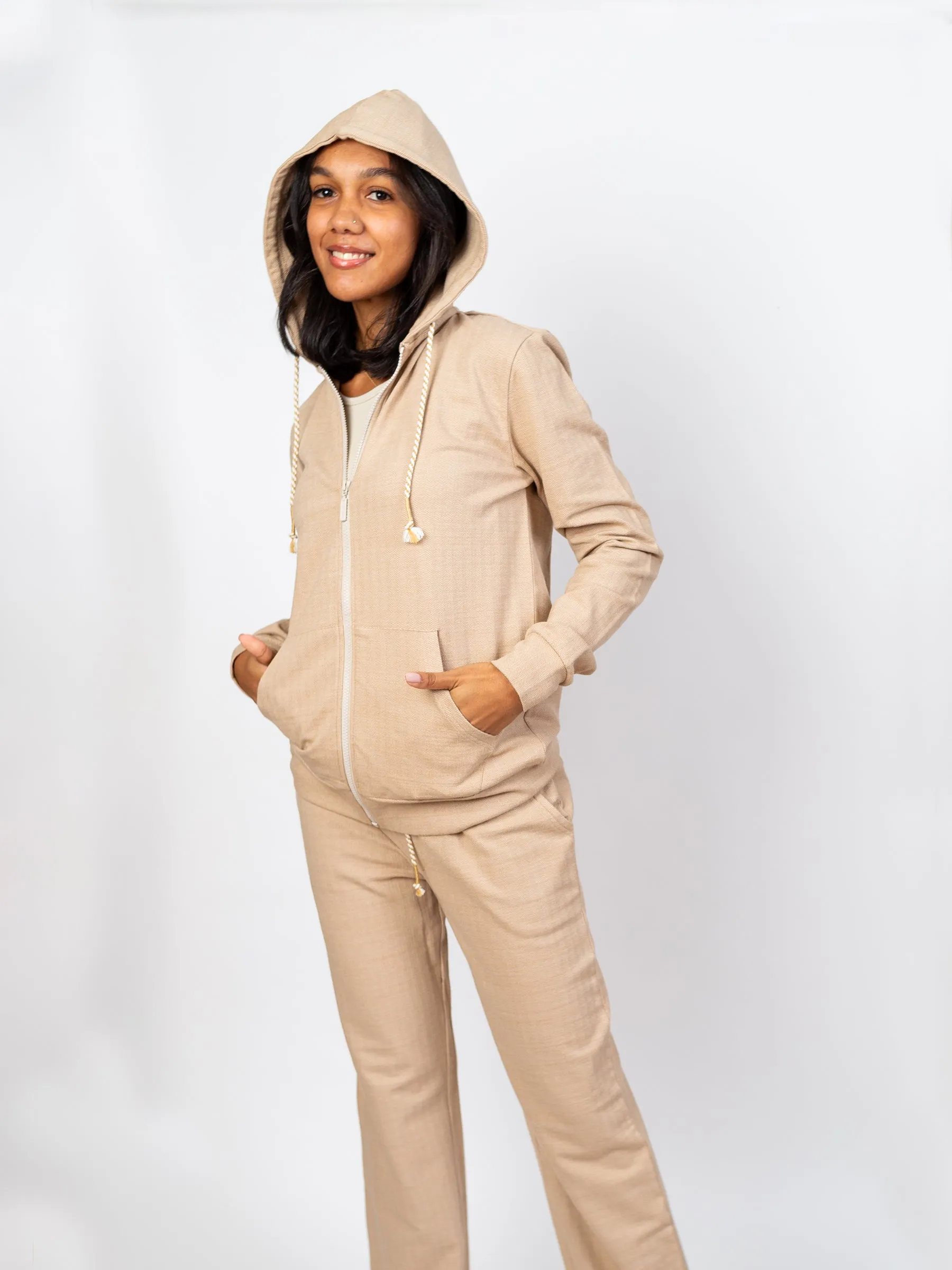 Full Zip Stretch Hoodie | Beech Wood