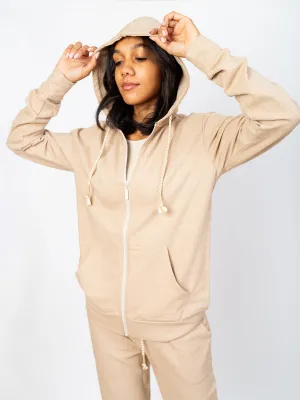 Full Zip Stretch Hoodie | Beech Wood