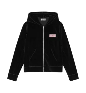 GANNI Velour Zip Hoodie