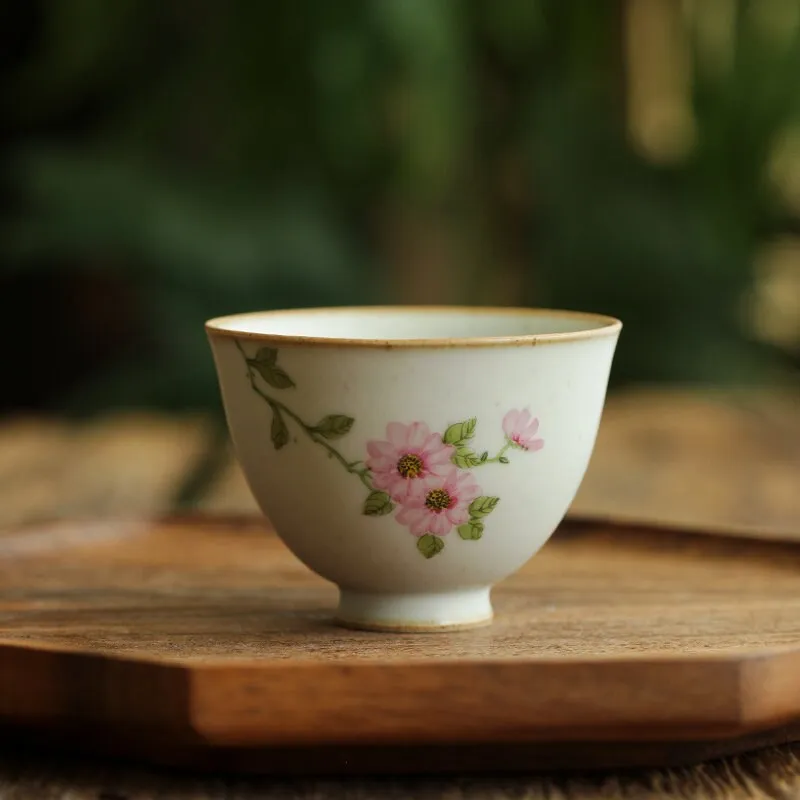 Gohobi Hand-painted Ceramic Floral Tea Cup