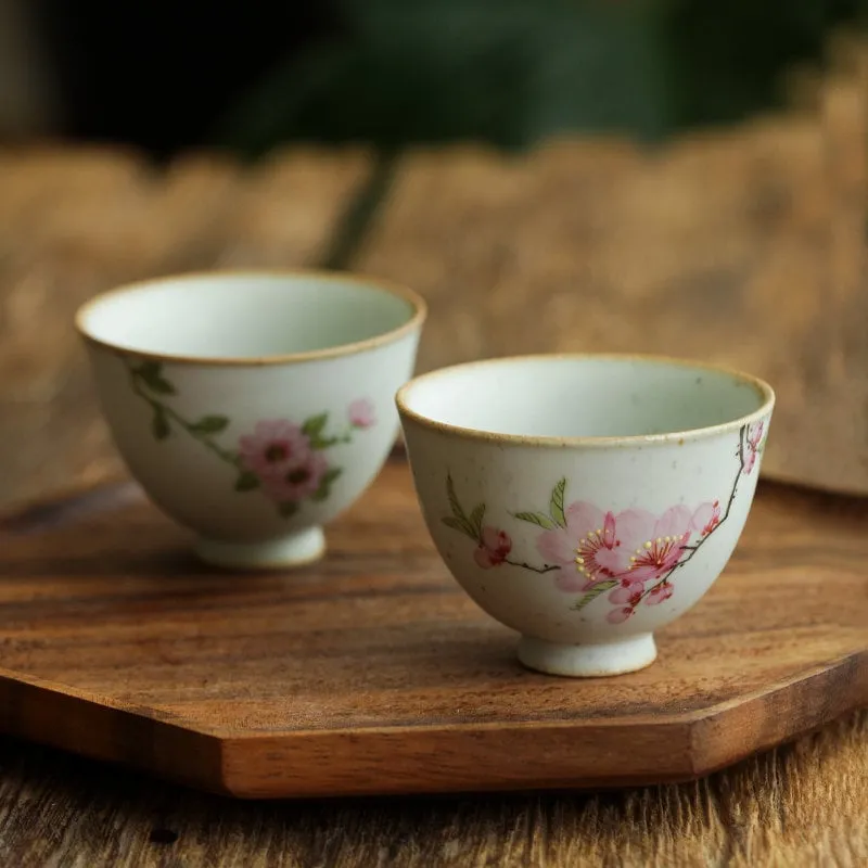 Gohobi Hand-painted Ceramic Floral Tea Cup