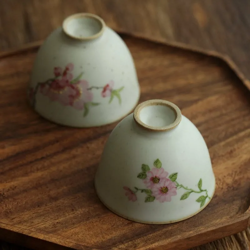 Gohobi Hand-painted Ceramic Floral Tea Cup