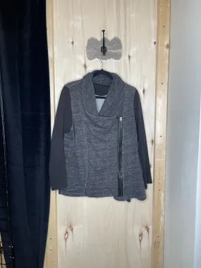 Grey Jacket with Black Sleeves