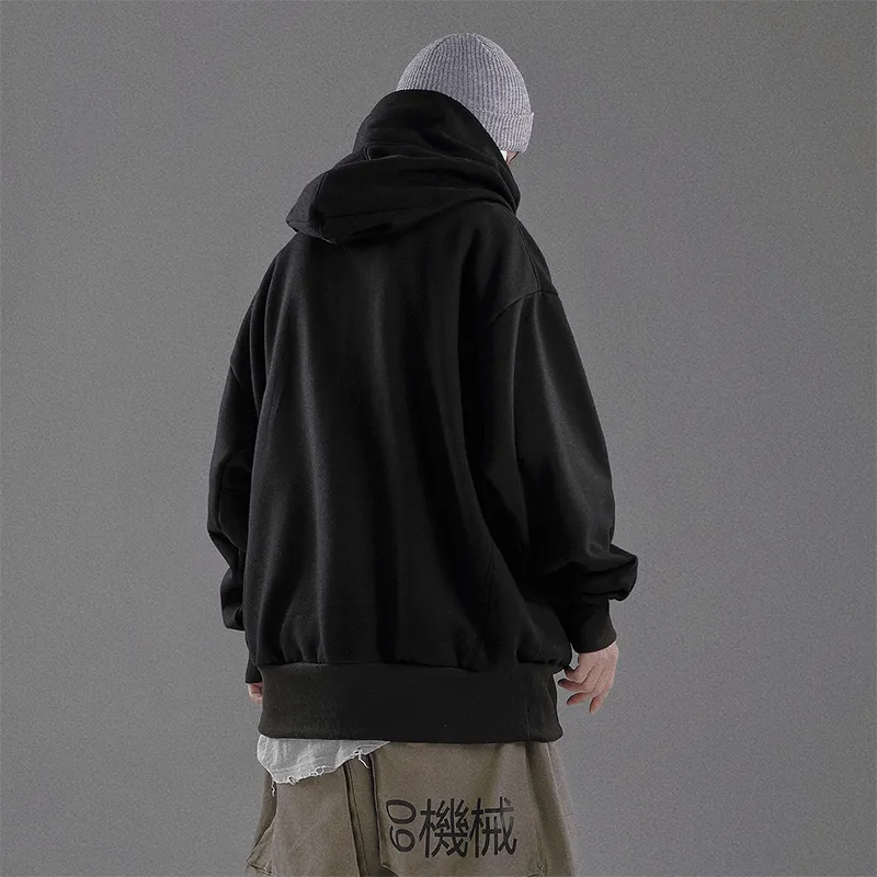 High Neck Hoodie With Pockets