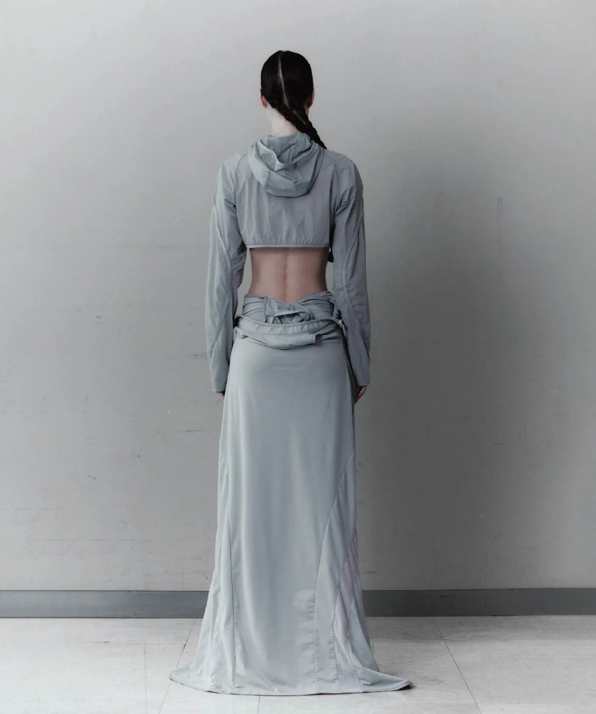 Hoodie bolero maxi 2-piece bolero grey