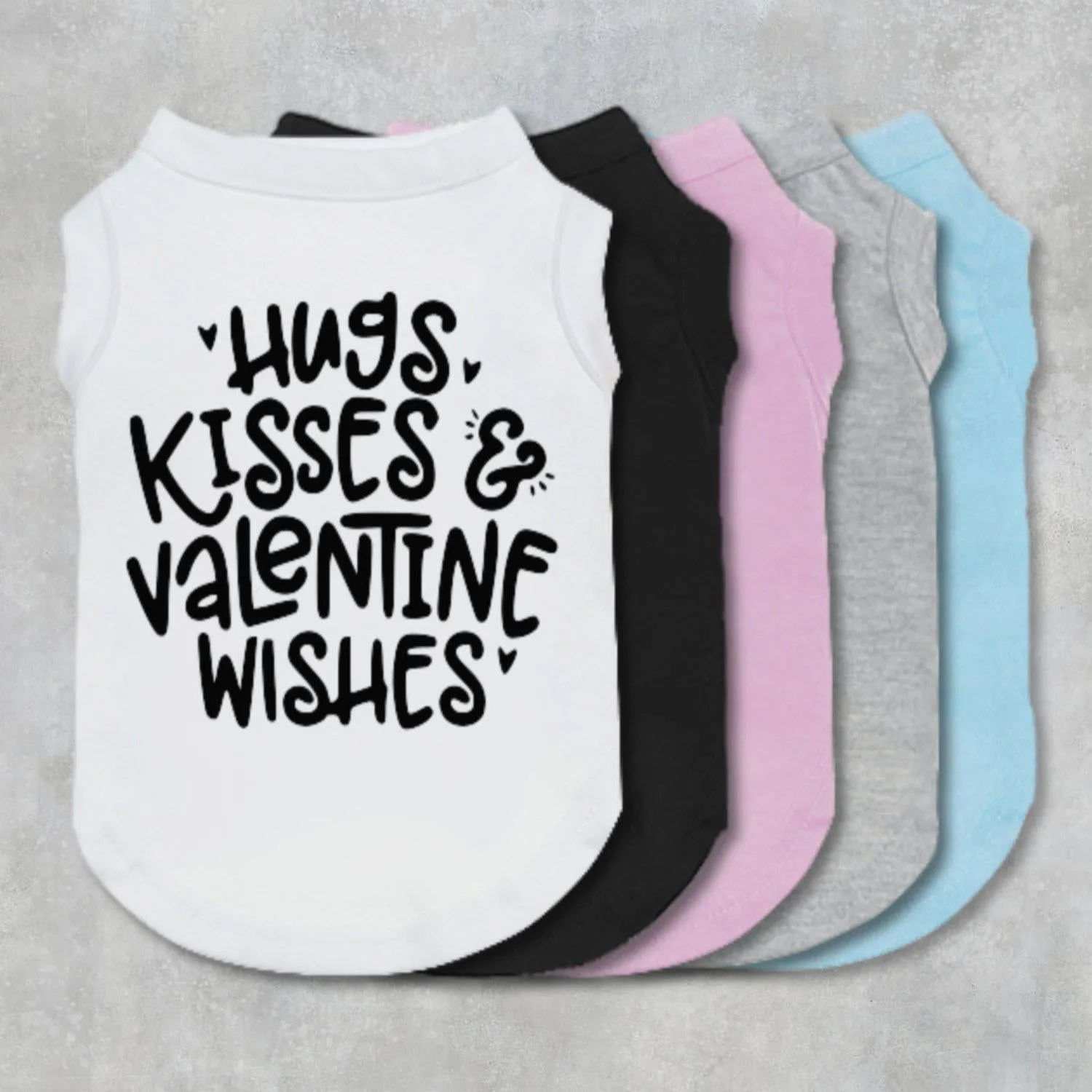 Hugs Kisses & Valentine Wishes Pet Shirt