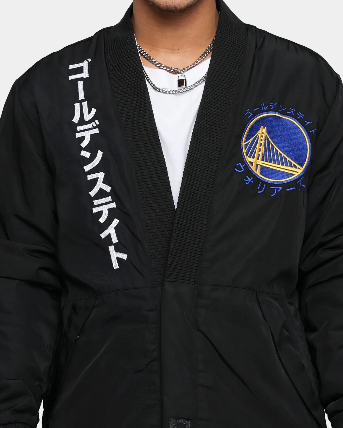 Hyperfly X NBA Golden State Warriors Katakana Kimono Black