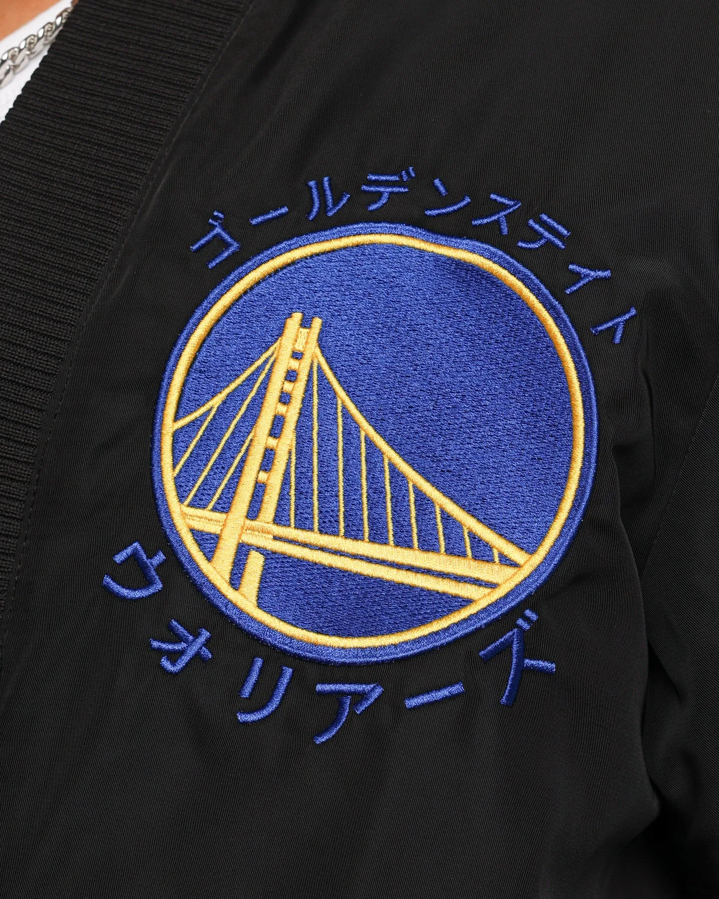 Hyperfly X NBA Golden State Warriors Katakana Kimono Black