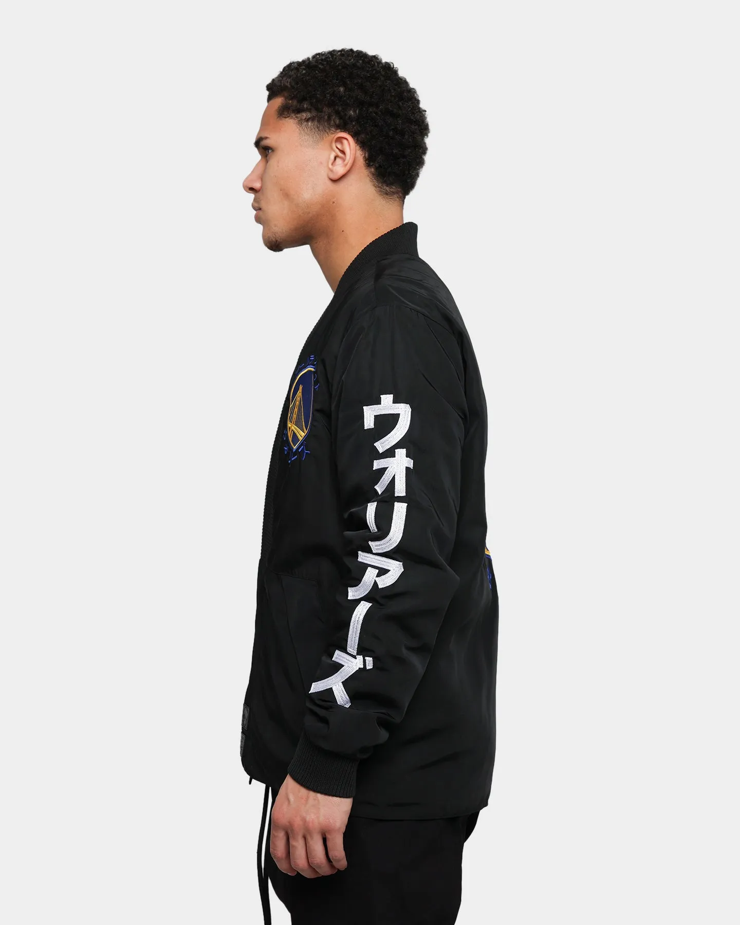 Hyperfly X NBA Golden State Warriors Katakana Kimono Black